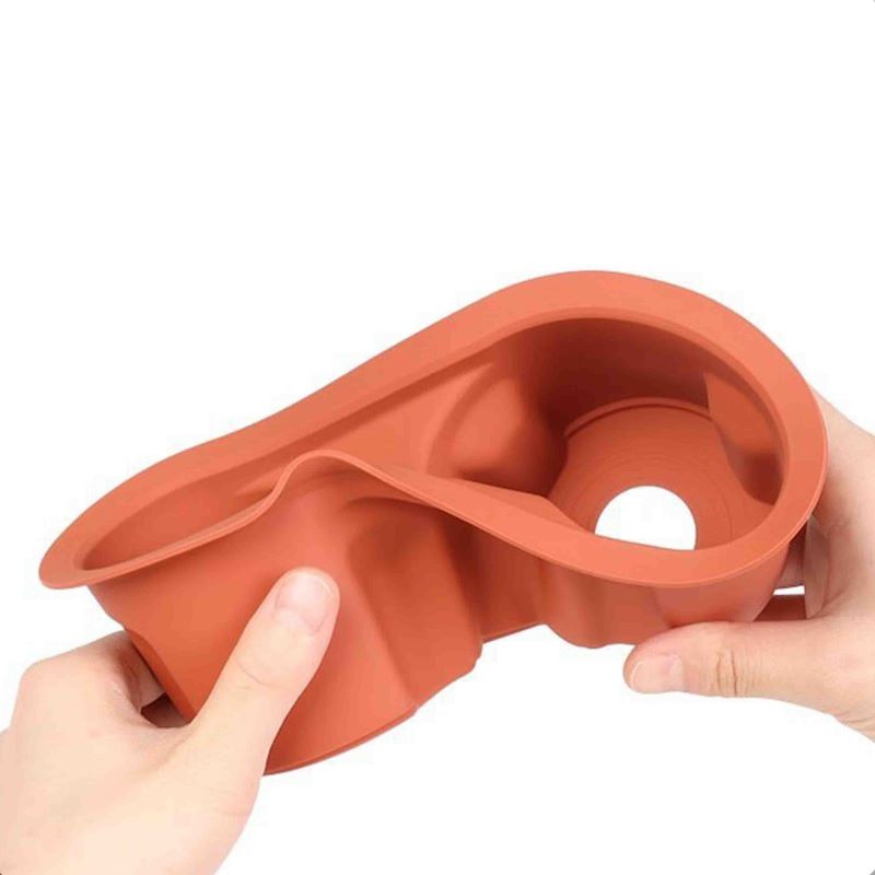 Lixiang L8 L9 Mega (Arxa oturacaq) Metal CD naxışlı silikon su stəkanı qəhvəyi