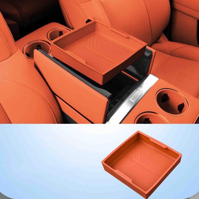 Lixiang L9 qoltuqaltı qutunun alt qatında silikon saxlama qutusu Qəhvəyi